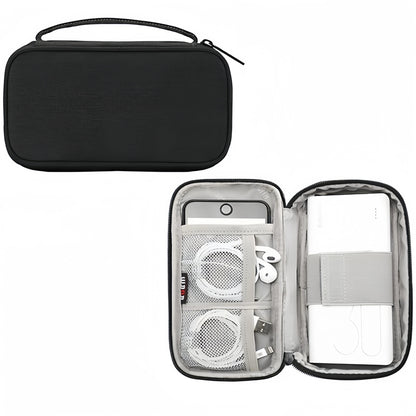 Organiseur de voyage portable pour câbles numériques, gadgets USB, câbles, chargeur, batterie, sac à cosmétiques à fermeture éclair, étui multifonctionnel
