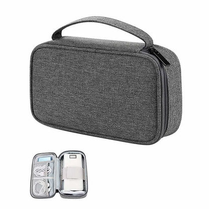 Organiseur de voyage portable pour câbles numériques, gadgets USB, câbles, chargeur, batterie, sac à cosmétiques à fermeture éclair, étui multifonctionnel