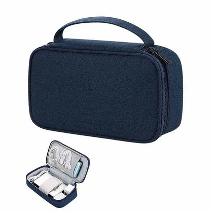 Organiseur de voyage portable pour câbles numériques, gadgets USB, câbles, chargeur, batterie, sac à cosmétiques à fermeture éclair, étui multifonctionnel