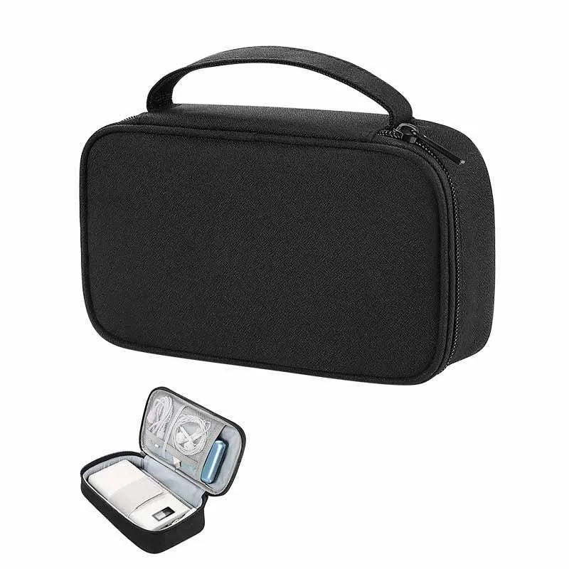 Organiseur de voyage portable pour câbles numériques, gadgets USB, câbles, chargeur, batterie, sac à cosmétiques à fermeture éclair, étui multifonctionnel